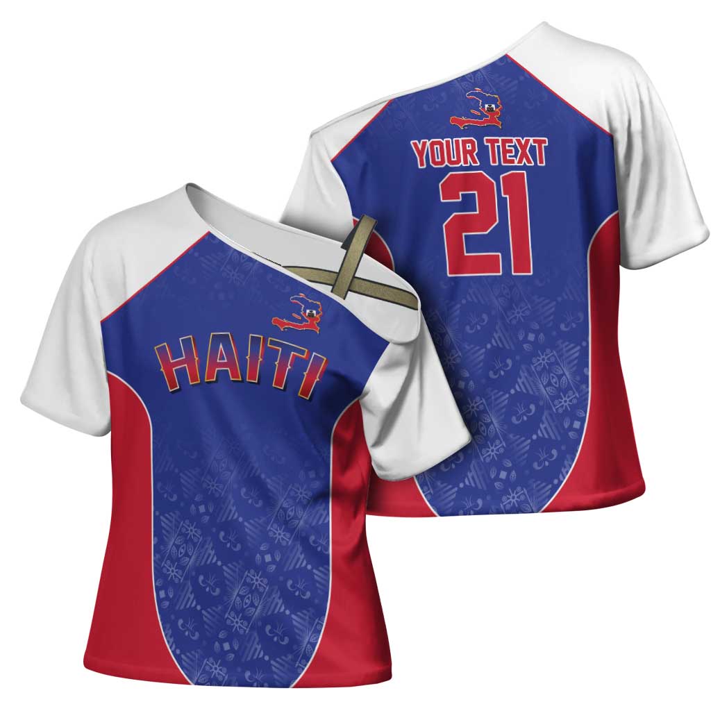 World Football 2026 Afro-Haiti Custom Cross Shoulder Shirt Together For Ayiti Blue Style - African Pride