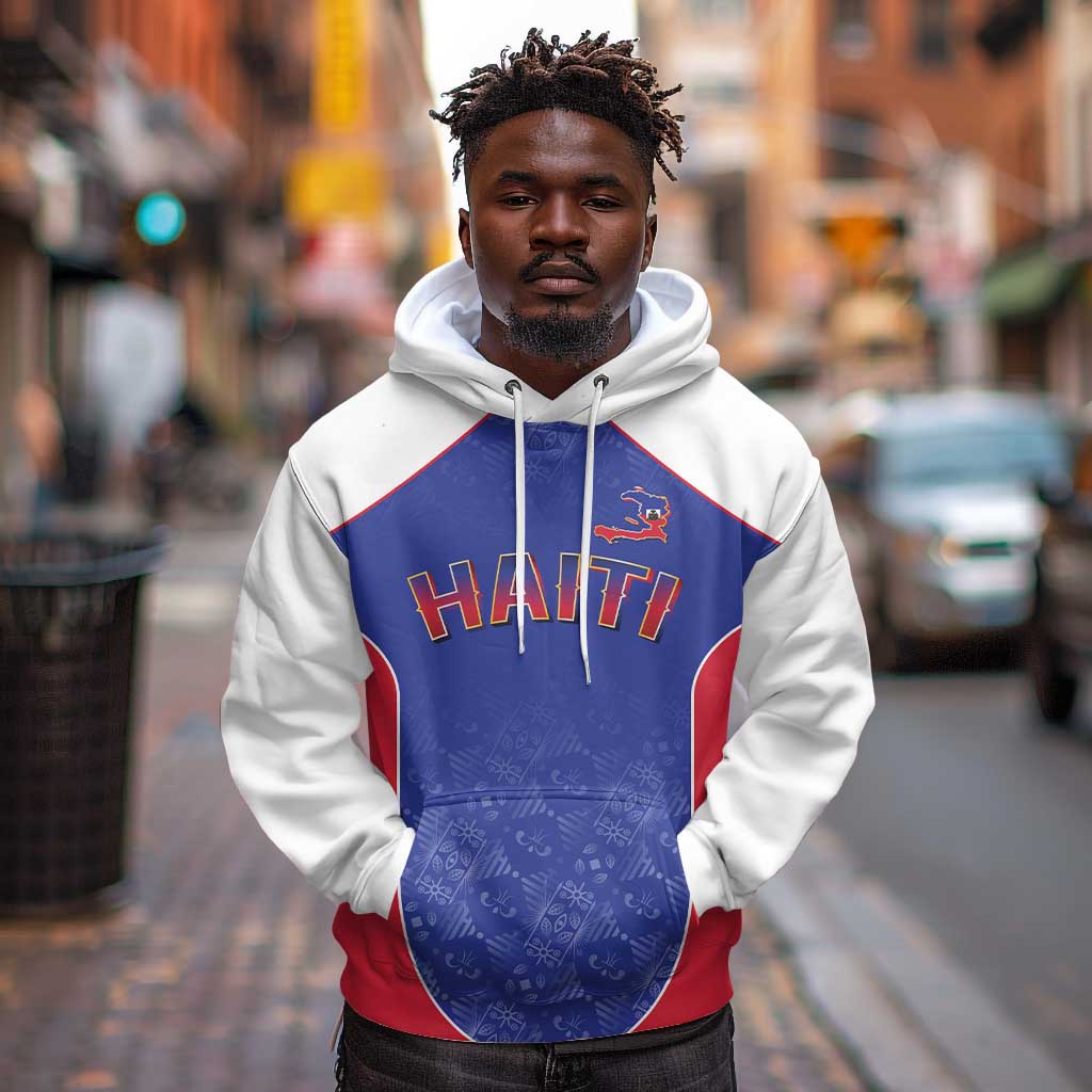 World Football 2026 Afro-Haiti Custom Hoodie Together For Ayiti Blue Style - African Pride