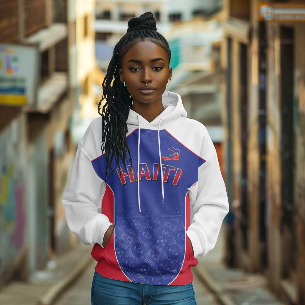 World Football 2026 Afro-Haiti Custom Hoodie Together For Ayiti Blue Style - African Pride