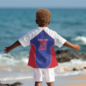 World Football 2026 Afro-Haiti Custom Kid Hawaiian Shirt Together For Ayiti Blue Style LT9