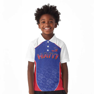 World Football 2026 Afro-Haiti Custom Kid Polo Shirt Together For Ayiti Blue Style LT9
