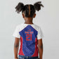 World Football 2026 Afro-Haiti Custom Kid T shirt Together For Ayiti Blue Style LT9