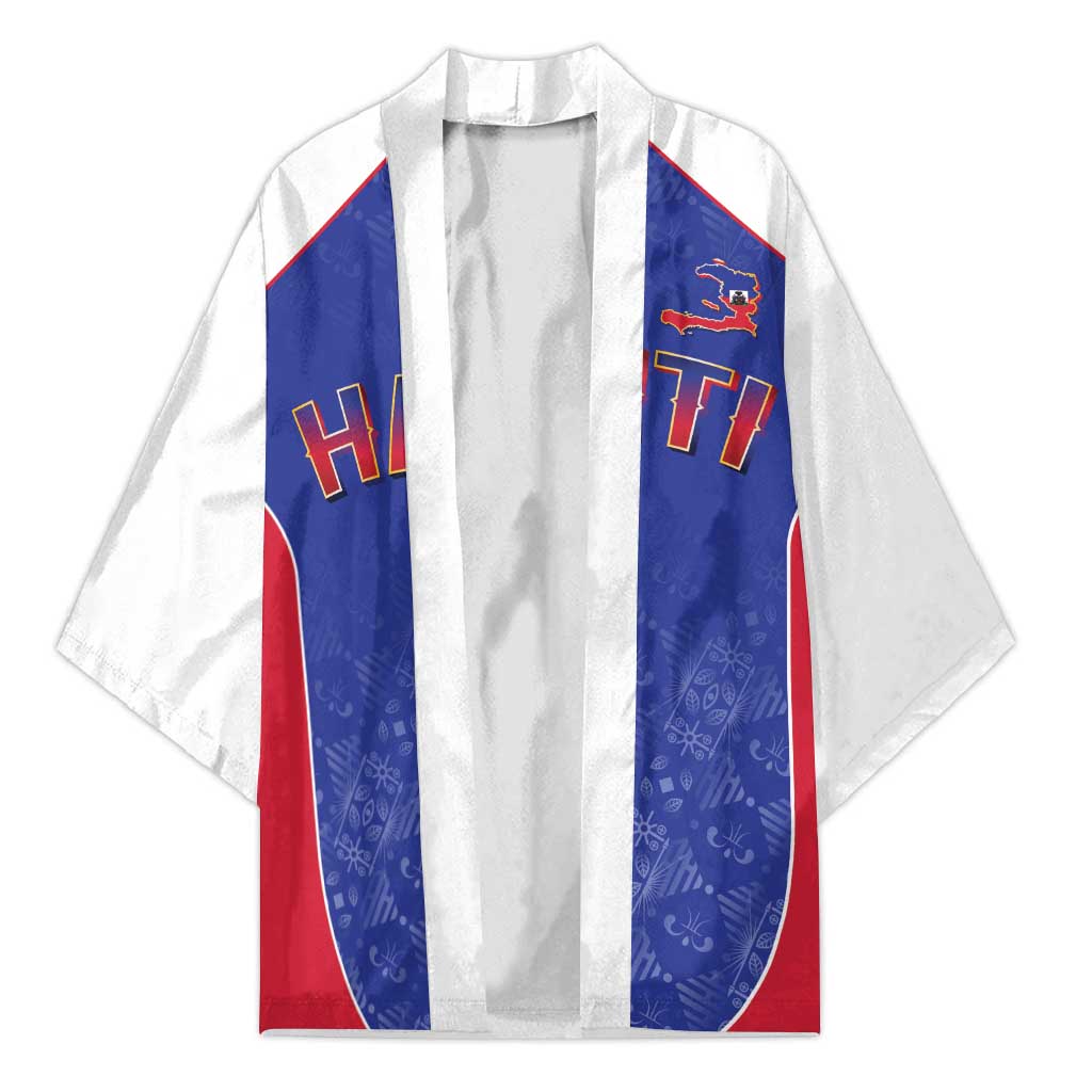 World Football 2026 Afro-Haiti Custom Kimono Together For Ayiti Blue Style - African Pride