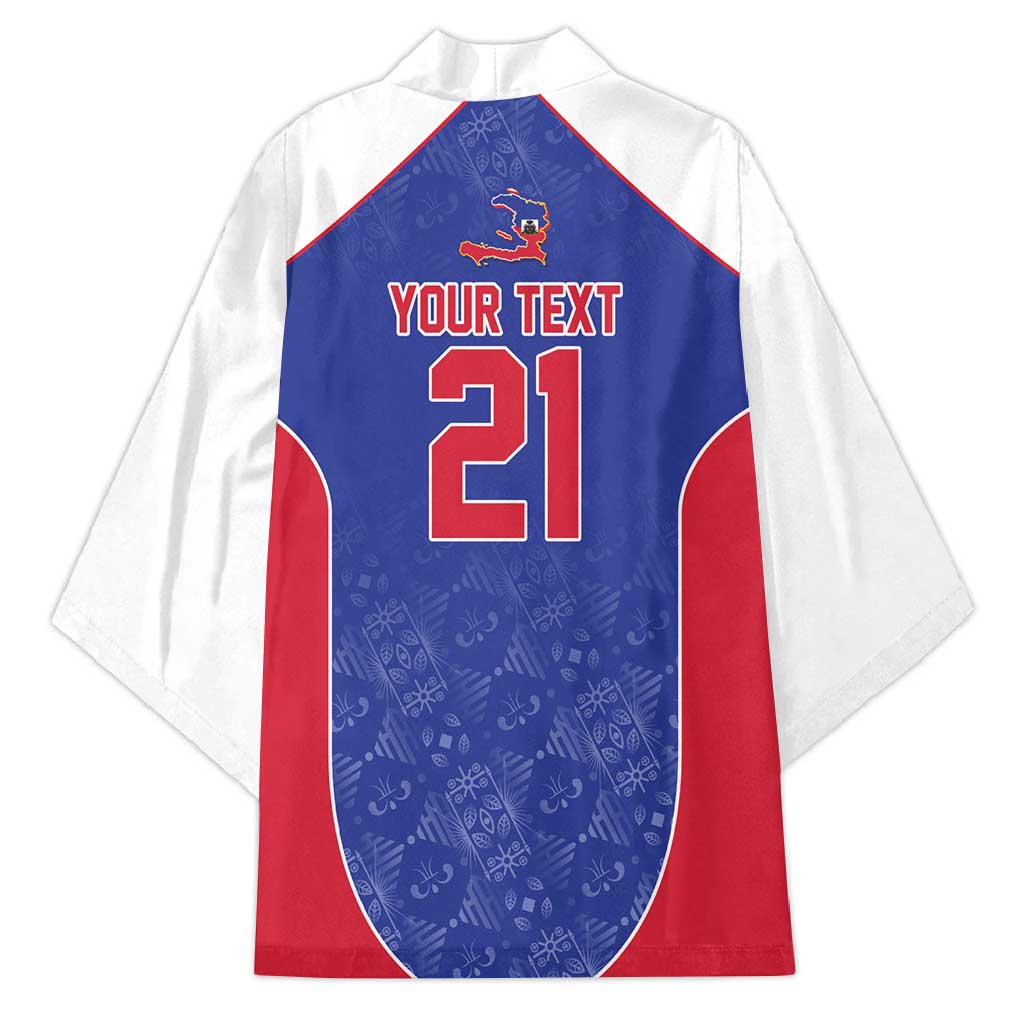 World Football 2026 Afro-Haiti Custom Kimono Together For Ayiti Blue Style - African Pride
