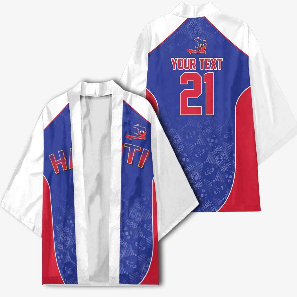 World Football 2026 Afro-Haiti Custom Kimono Together For Ayiti Blue Style - African Pride