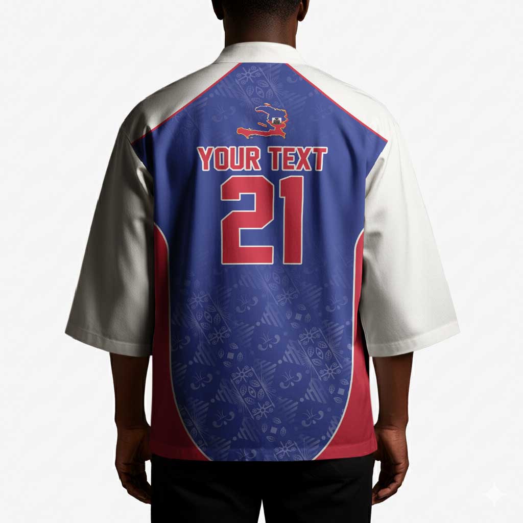 World Football 2026 Afro-Haiti Custom Kimono Together For Ayiti Blue Style - African Pride