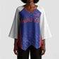 World Football 2026 Afro-Haiti Custom Kimono Sleeve Blouse Together For Ayiti Blue Style - African Pride
