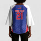 World Football 2026 Afro-Haiti Custom Kimono Sleeve Blouse Together For Ayiti Blue Style - African Pride