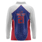 World Football 2026 Afro-Haiti Custom Long Sleeve Polo Shirt Together For Ayiti Blue Style - African Pride
