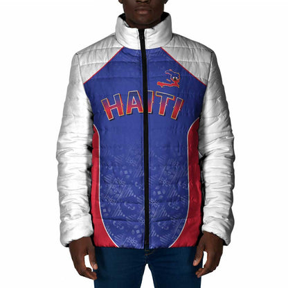 World Football 2026 Afro-Haiti Custom Padded Jacket Together For Ayiti Blue Style - African Pride