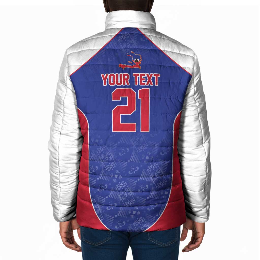 World Football 2026 Afro-Haiti Custom Padded Jacket Together For Ayiti Blue Style - African Pride