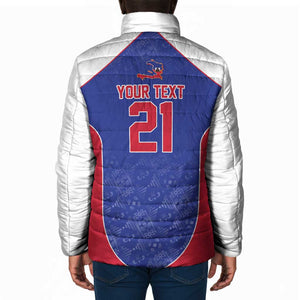 World Football 2026 Afro-Haiti Custom Padded Jacket Together For Ayiti Blue Style - African Pride