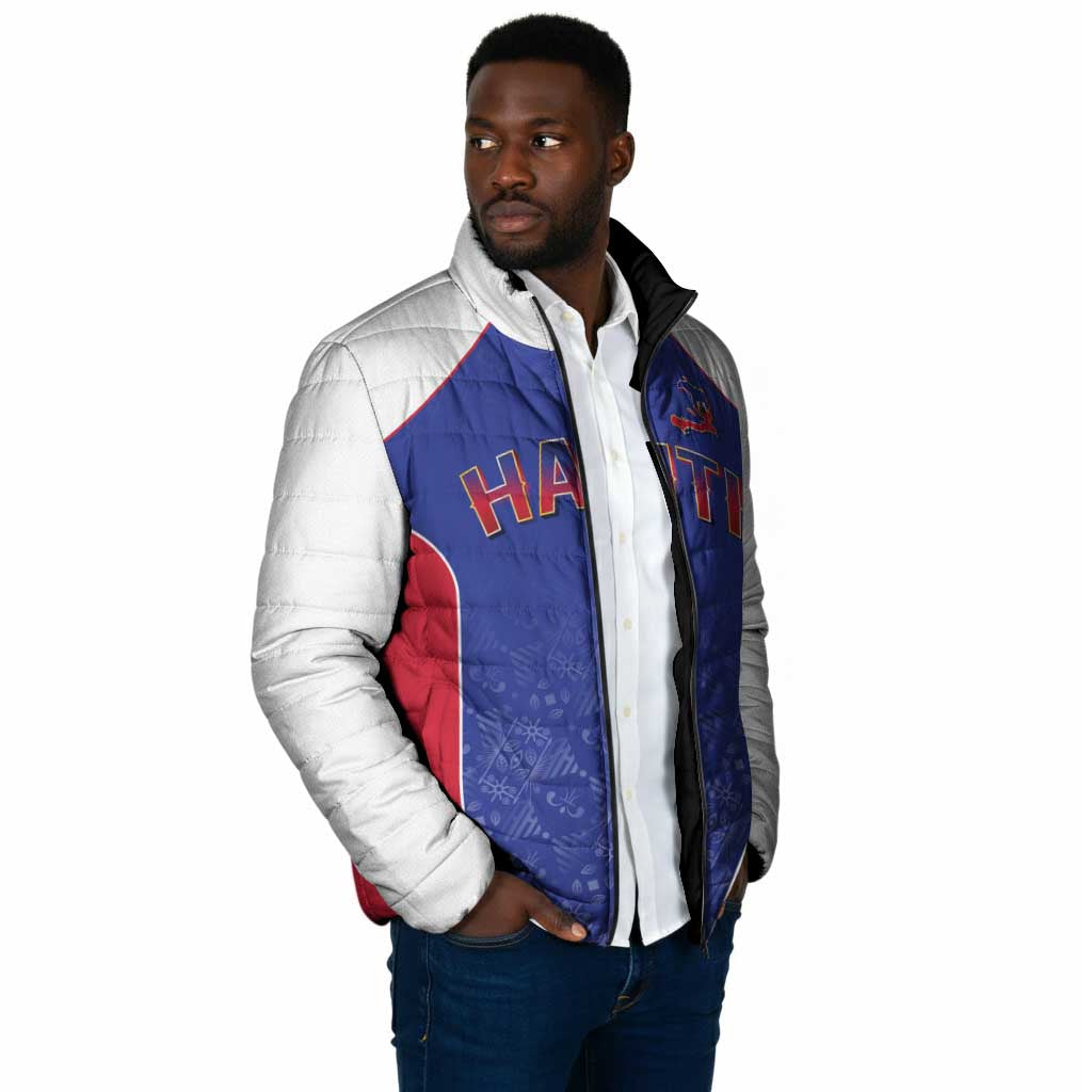 World Football 2026 Afro-Haiti Custom Padded Jacket Together For Ayiti Blue Style - African Pride