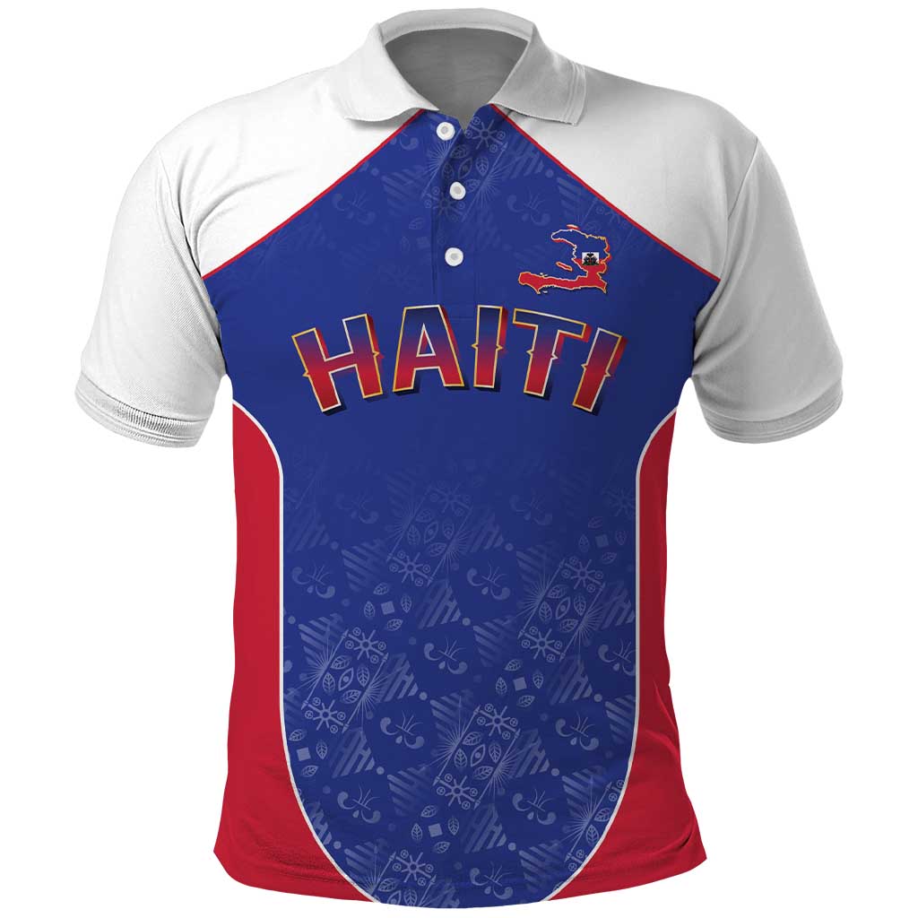 World Football 2026 Afro-Haiti Custom Polo Shirt Together For Ayiti Blue Style - African Pride
