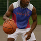 World Football 2026 Afro-Haiti Custom Sleeveless Hoodie Together For Ayiti Blue Style - African Pride