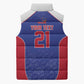 World Football 2026 Afro-Haiti Custom Sleeveless Puffer Jacket Together For Ayiti Blue Style - African Pride