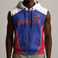 World Football 2026 Afro-Haiti Custom Sleeveless Zip Hoodie Together For Ayiti Blue Style - African Pride