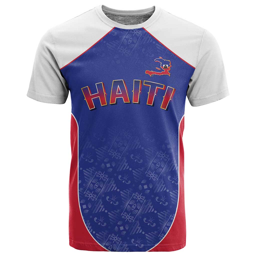 World Football 2026 Afro-Haiti Custom T shirt Together For Ayiti Blue Style - African Pride