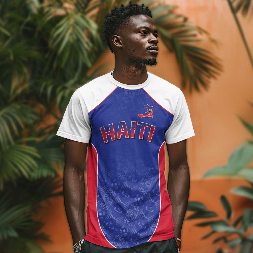 World Football 2026 Afro-Haiti Custom T shirt Together For Ayiti Blue Style - African Pride