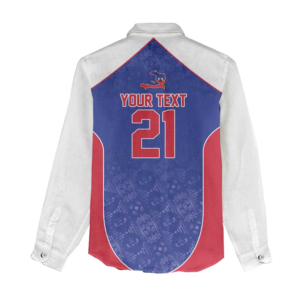 World Football 2026 Afro-Haiti Custom Women Casual Shirt Together For Ayiti Blue Style - African Pride