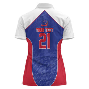 World Football 2026 Afro-Haiti Custom Women Polo Shirt Together For Ayiti Blue Style - African Pride