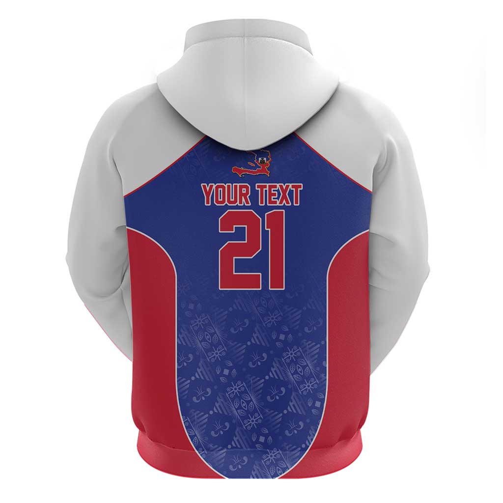 World Football 2026 Afro-Haiti Custom Zip Hoodie Together For Ayiti Blue Style - African Pride