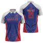 World Football 2026 Afro-Haiti Custom Zipper Polo Shirt Together For Ayiti Blue Style - African Pride