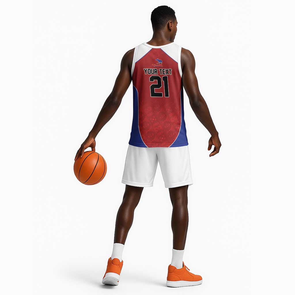 World Football 2026 Afro-Haiti Custom Basketball Jersey Together For Ayiti Red Style - African Pride