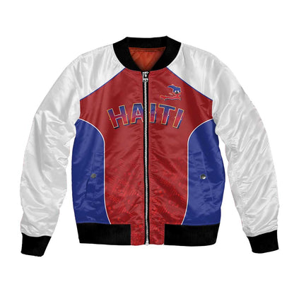 World Football 2026 Afro-Haiti Custom Bomber Jacket Together For Ayiti Red Style - African Pride