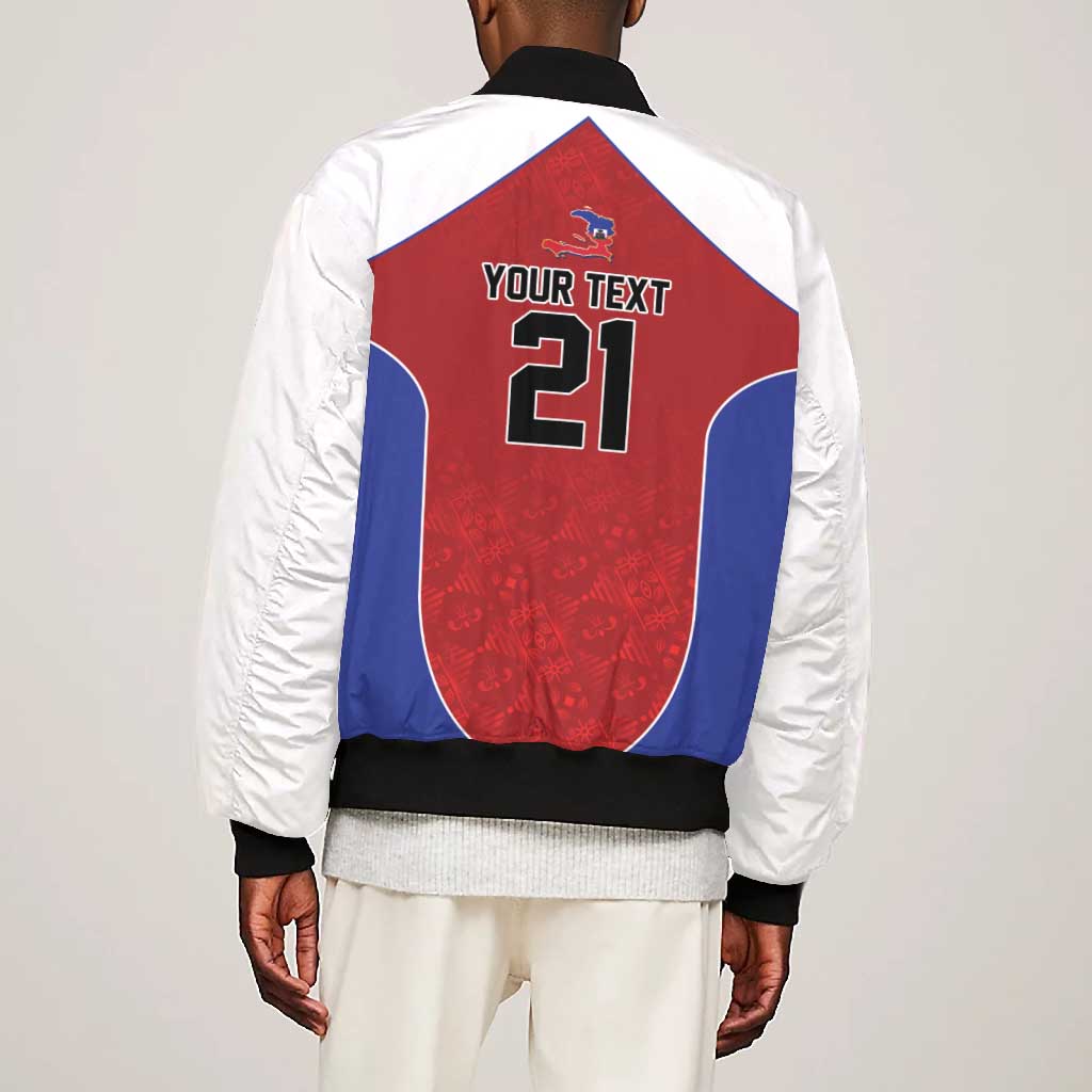 World Football 2026 Afro-Haiti Custom Bomber Jacket Together For Ayiti Red Style - African Pride