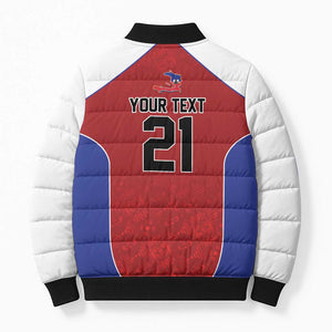 World Football 2026 Afro-Haiti Custom Bomber Puffer Jacket Together For Ayiti Red Style - African Pride