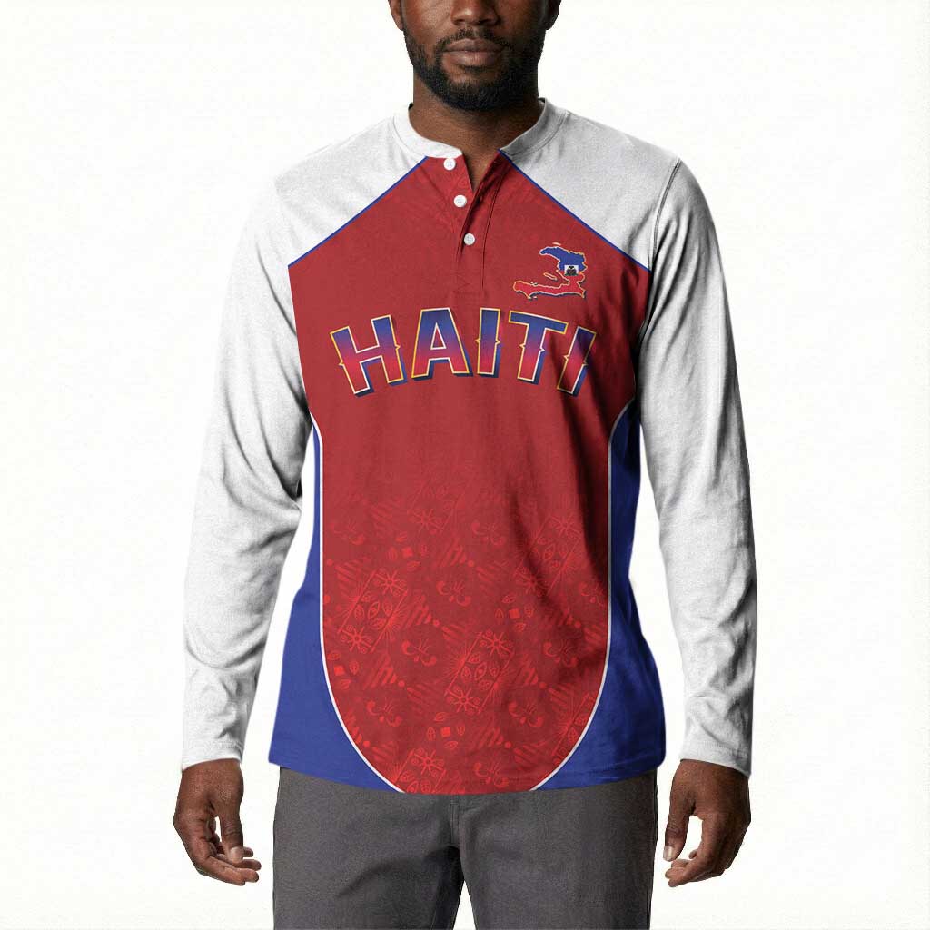 World Football 2026 Afro-Haiti Custom Button Sweatshirt Together For Ayiti Red Style