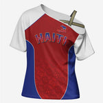 World Football 2026 Afro-Haiti Custom Cross Shoulder Shirt Together For Ayiti Red Style - African Pride