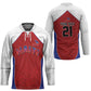 World Football 2026 Afro-Haiti Custom Hockey Jersey Together For Ayiti Red Style - African Pride