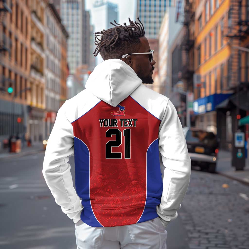 World Football 2026 Afro-Haiti Custom Hoodie Together For Ayiti Red Style - African Pride
