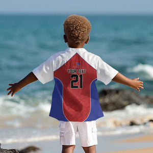 World Football 2026 Afro-Haiti Custom Kid Hawaiian Shirt Together For Ayiti Red Style LT9