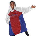 World Football 2026 Afro-Haiti Custom Kid Wearable Blanket Hoodie Together For Ayiti Red Style - African Pride