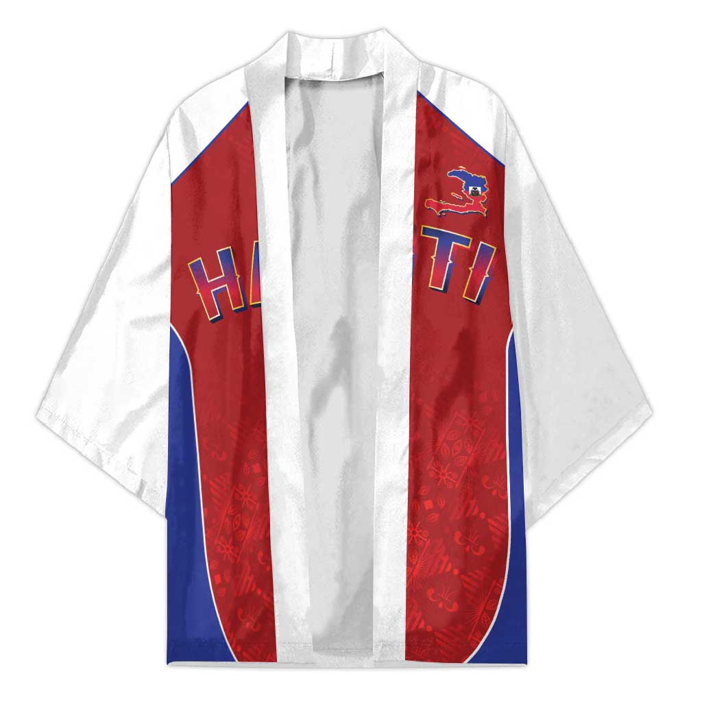 World Football 2026 Afro-Haiti Custom Kimono Together For Ayiti Red Style - African Pride
