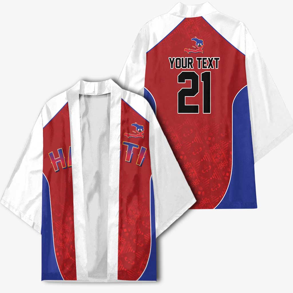 World Football 2026 Afro-Haiti Custom Kimono Together For Ayiti Red Style - African Pride