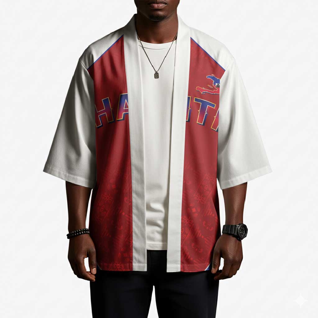 World Football 2026 Afro-Haiti Custom Kimono Together For Ayiti Red Style - African Pride