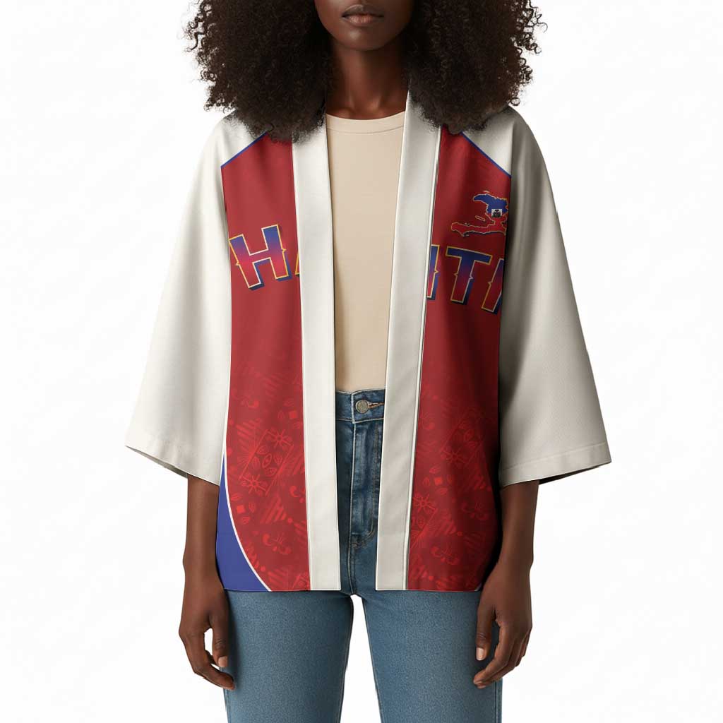 World Football 2026 Afro-Haiti Custom Kimono Together For Ayiti Red Style - African Pride