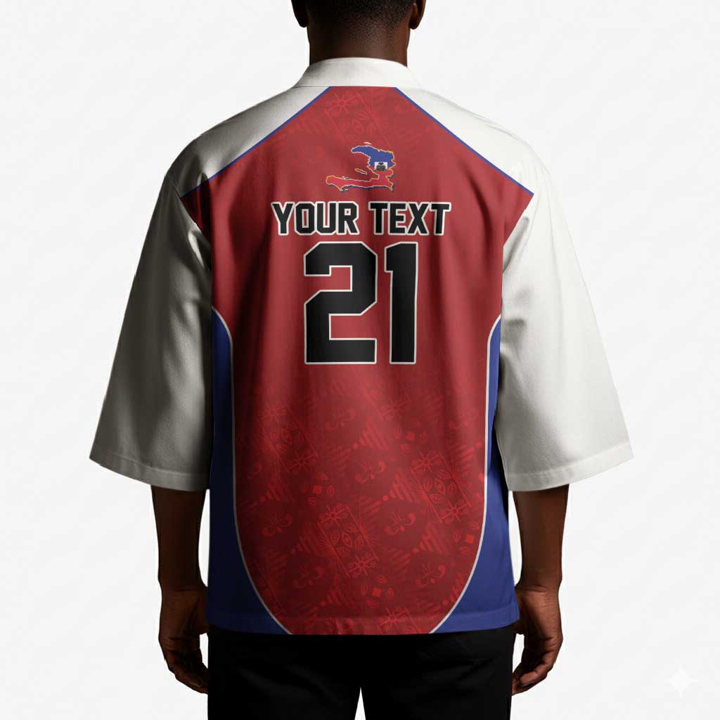 World Football 2026 Afro-Haiti Custom Kimono Together For Ayiti Red Style - African Pride