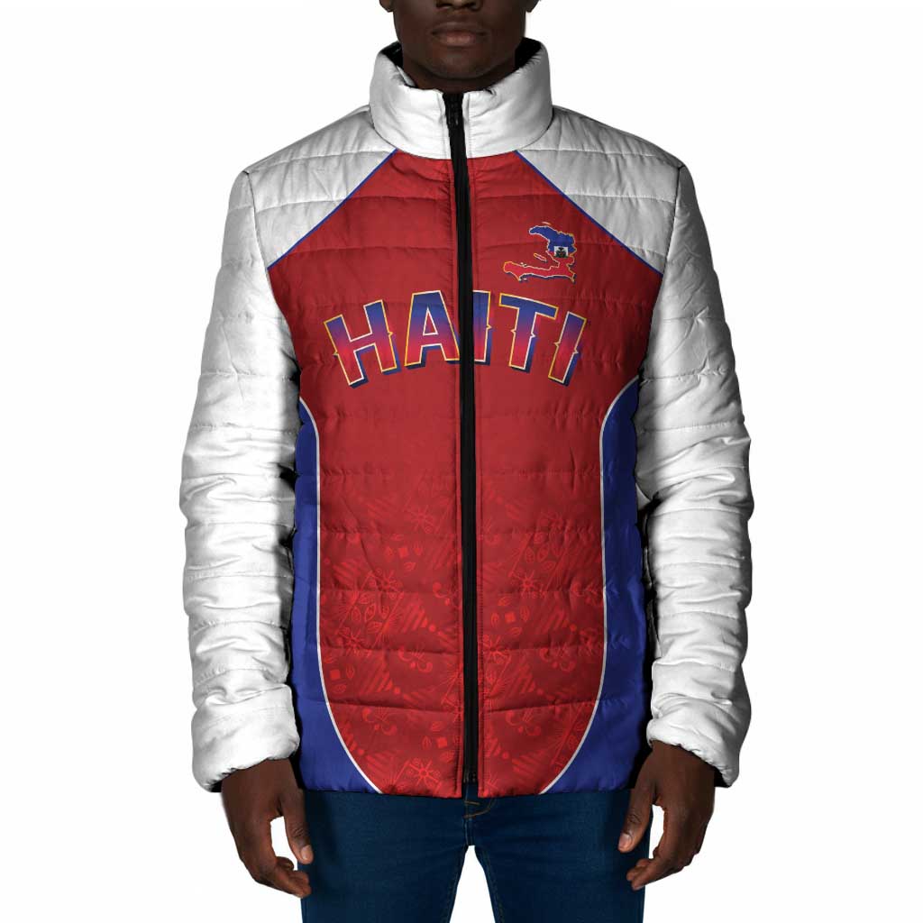 World Football 2026 Afro-Haiti Custom Padded Jacket Together For Ayiti Red Style - African Pride