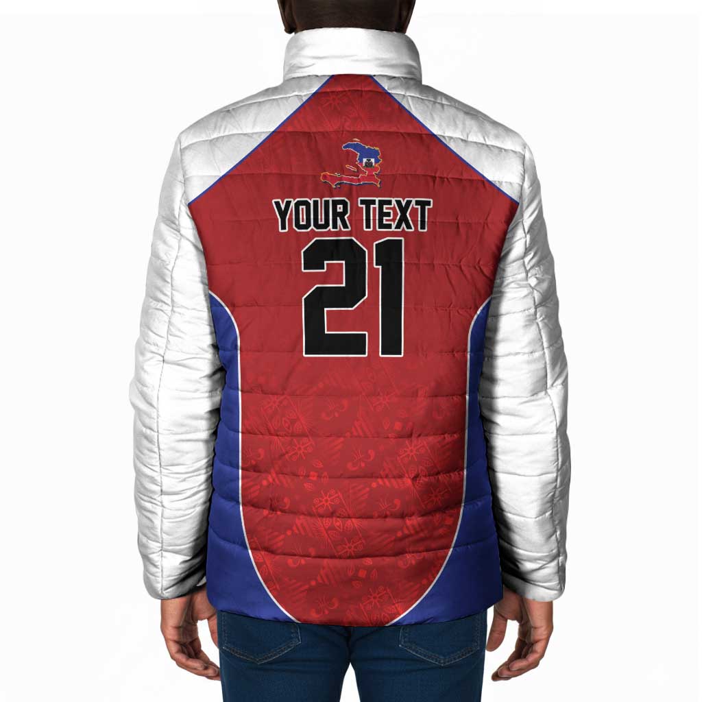 World Football 2026 Afro-Haiti Custom Padded Jacket Together For Ayiti Red Style - African Pride
