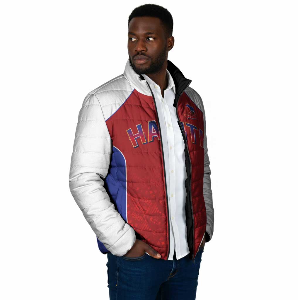 World Football 2026 Afro-Haiti Custom Padded Jacket Together For Ayiti Red Style - African Pride