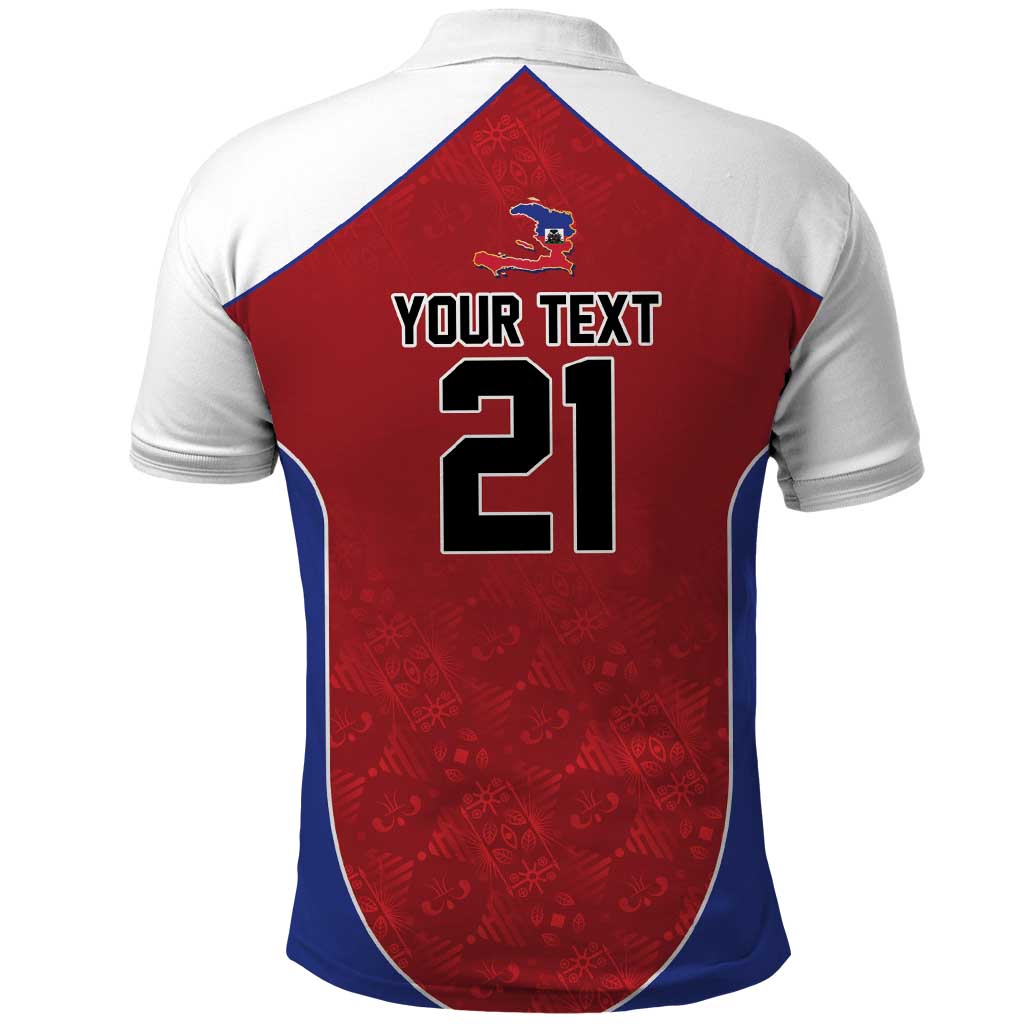 World Football 2026 Afro-Haiti Custom Polo Shirt Together For Ayiti Red Style - African Pride