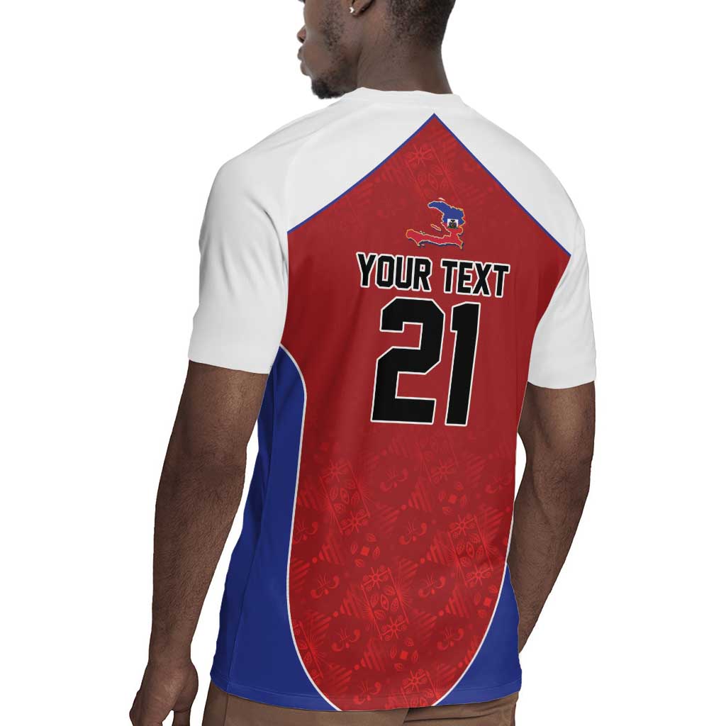 World Football 2026 Afro-Haiti Custom Rugby Jersey Together For Ayiti Red Style - African Pride