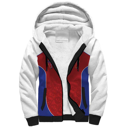 World Football 2026 Afro-Haiti Custom Sherpa Hoodie Together For Ayiti Red Style - African Pride