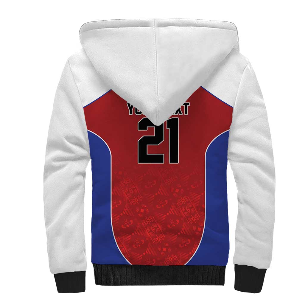 World Football 2026 Afro-Haiti Custom Sherpa Hoodie Together For Ayiti Red Style - African Pride