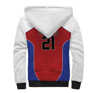 World Football 2026 Afro-Haiti Custom Sherpa Hoodie Together For Ayiti Red Style - African Pride